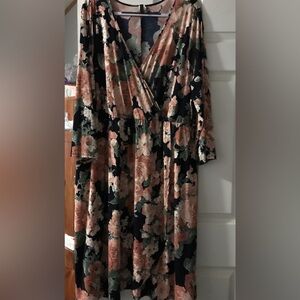 Glitzy Girls floral faux wrap dress